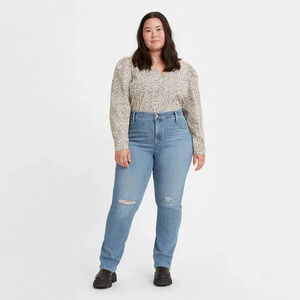 NWT Levi 725 High-Rise Slim Straight Medium Wash Denim Jeans in Size 22W